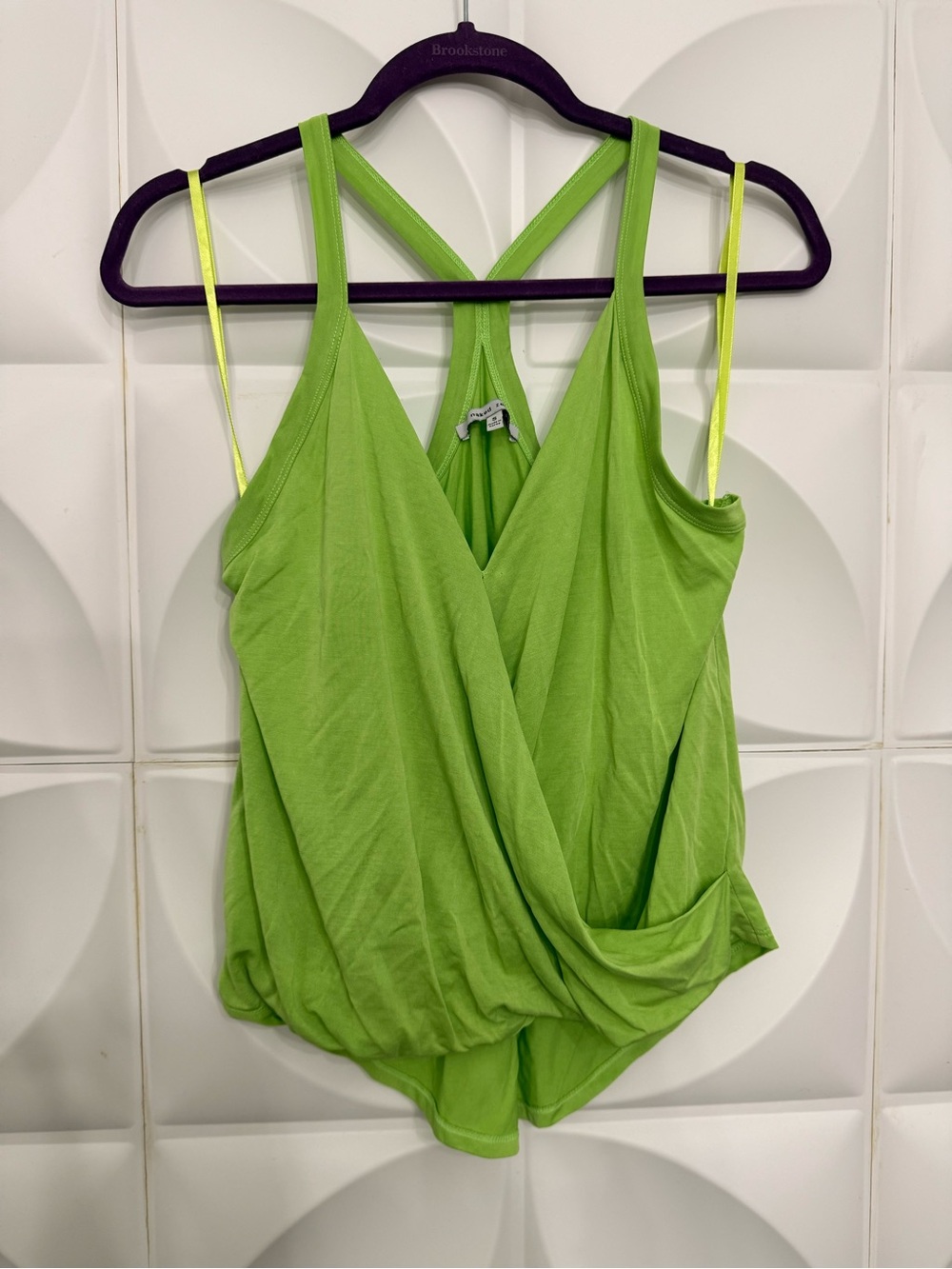 Naked Zebra Lime Green Surplice Camisole